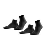 Falke Men's Happy Sneaker Sock - 2 Pack Black Size 9.5-12