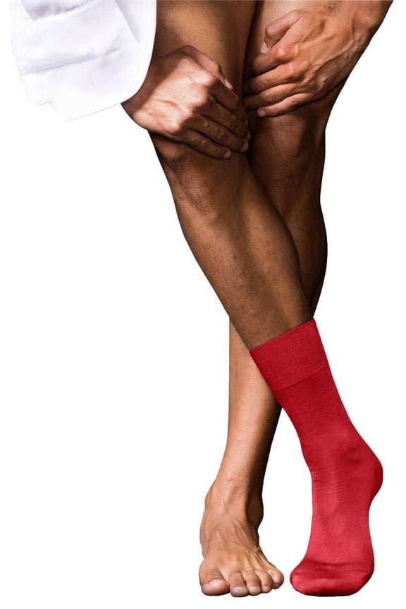 No 6 Finest Merino Wool and Silk Socks - Cardinal Red