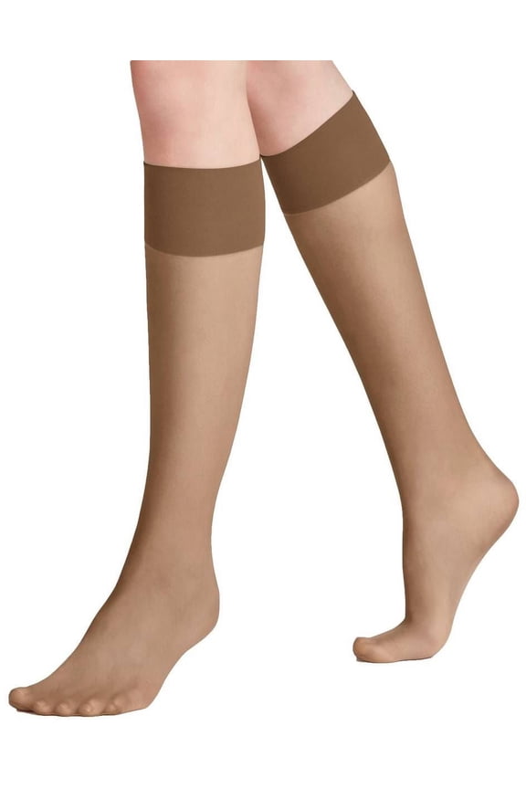 Pure Matt 20 Denier Knee High Stockings - Sun Beige