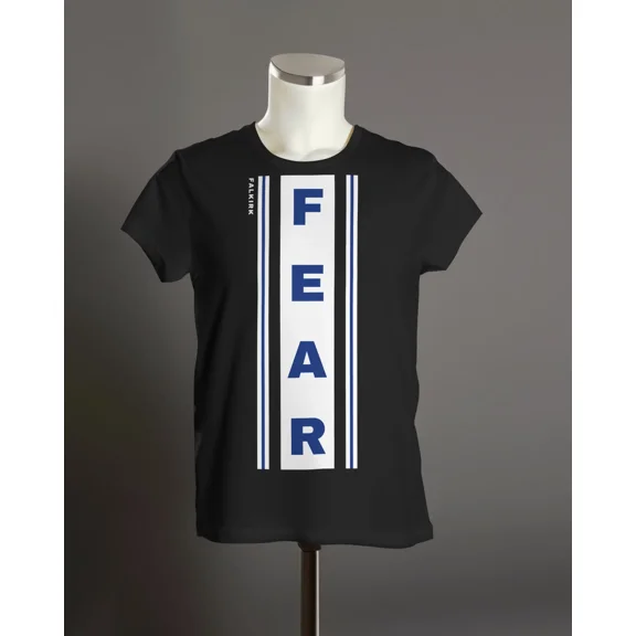 Falkirk FEAR T-Shirt | Hooligan Firm | Unisex Organic | Centre Stripe