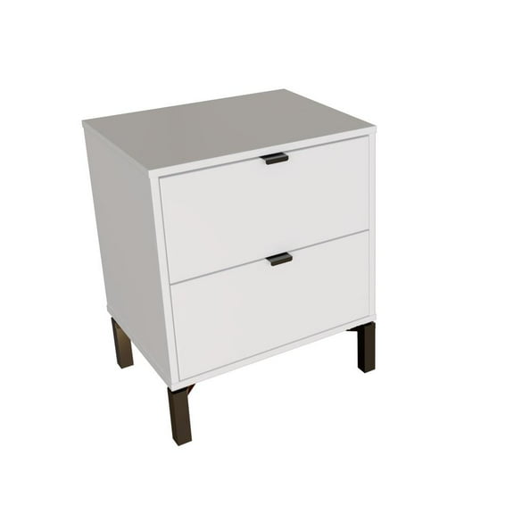 Falkk Furniture - Minimalist 2-Drawer Nightstand