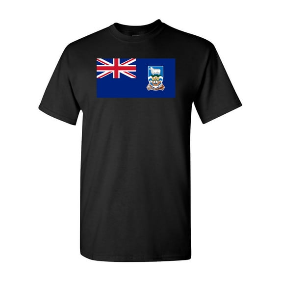 Falkland Islands Country Flag Adult DT T-Shirt Tee