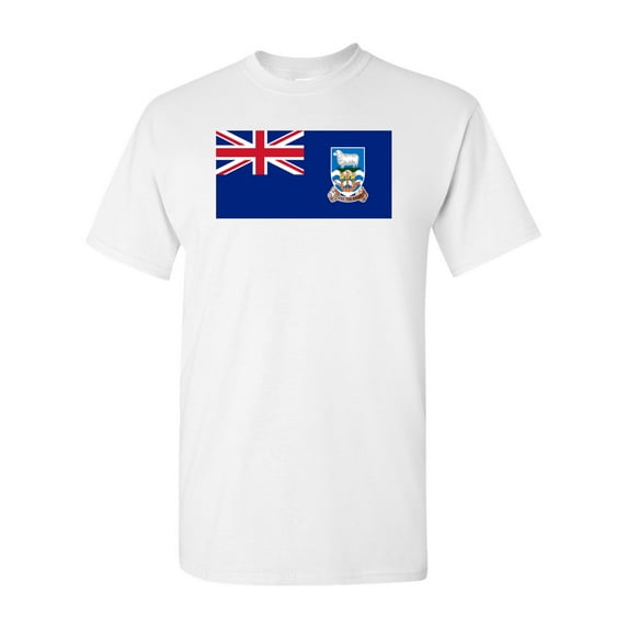 Falkland Islands Country Flag Adult DT T-Shirt Tee