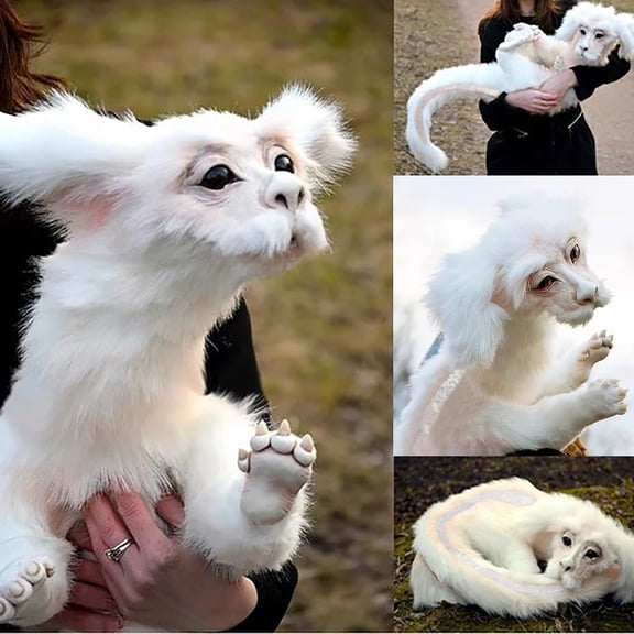 Falkor The Luck Dragon Plush Doll Toys, Handmade Lovely Soft Stuffed Animal Toy, Flying Dog Lovely Soft Stuffed Fairy Dragon Figures Gift For Kids And Adluts Plushies Stuffed Animals