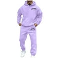 thumbnail image 1 of Fall 2 Piece Hoodie Set Casual Long Sleeve Soft Hoodie and Sweatpants Regular Fit Men'sFashion Hoodies Sweatshirts, 1 of 6