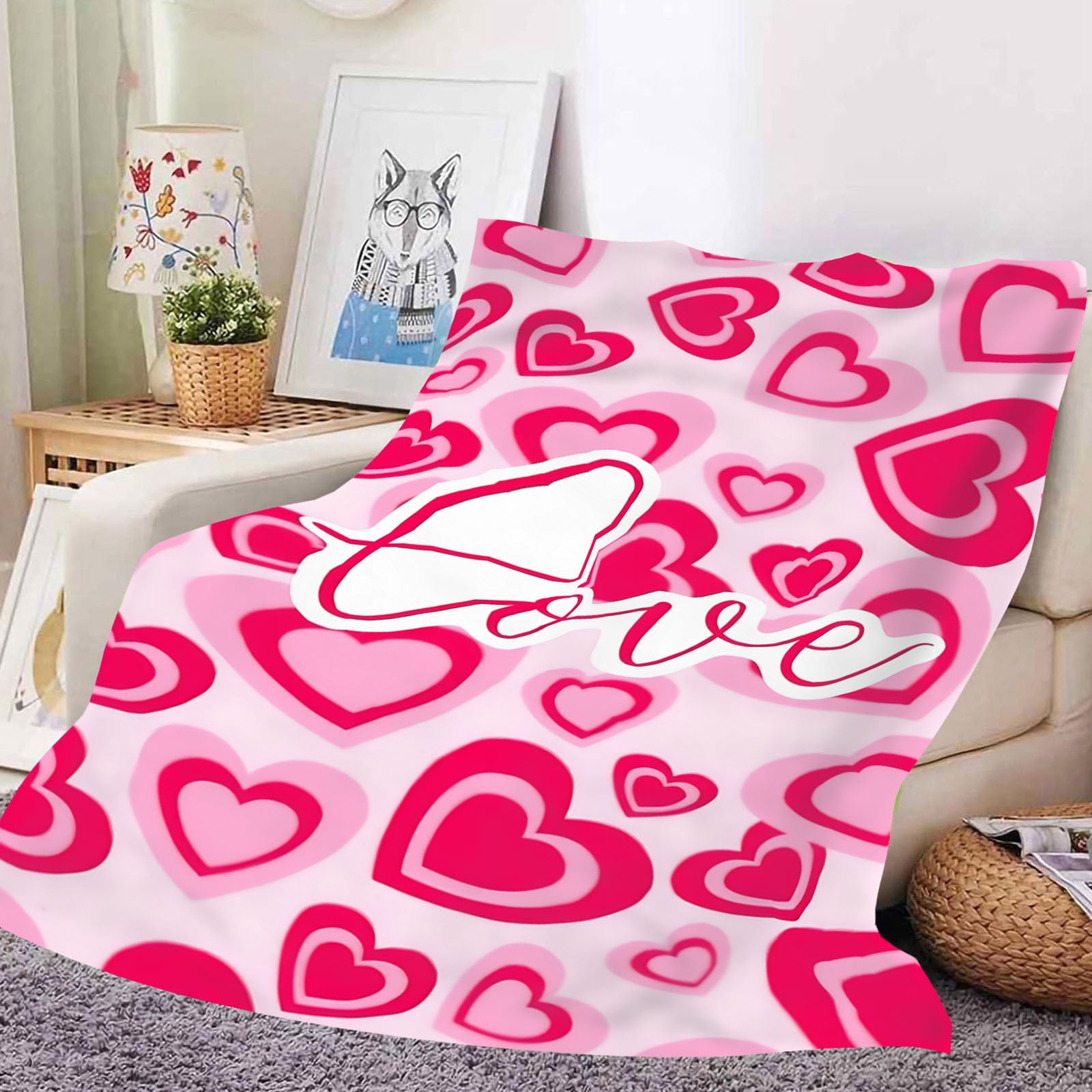 Fall 2024 Wrap Your Loved One In Warmth And Romance With Our Pink Valentine'S Day Blanket