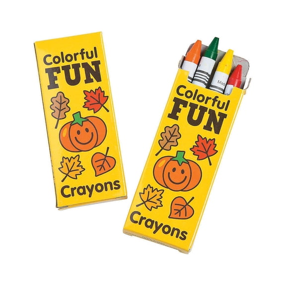 Fall 4Pc Crayons - Basic Supplies - 24 Pieces