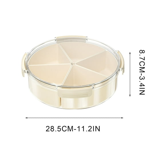 PRETXORVE Snack Tray, Snack Tray Container, New Compartment Fruit with Lid Platter Household Candy Box Living Room Fruit Platter Snack Dried Fruit Box