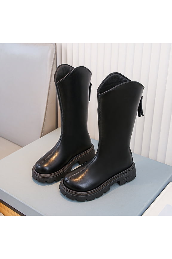 Fall And Winter Fashion Bow Knot Long Barrel Leather Little Girl Fashionable Princess Boots kids shoes