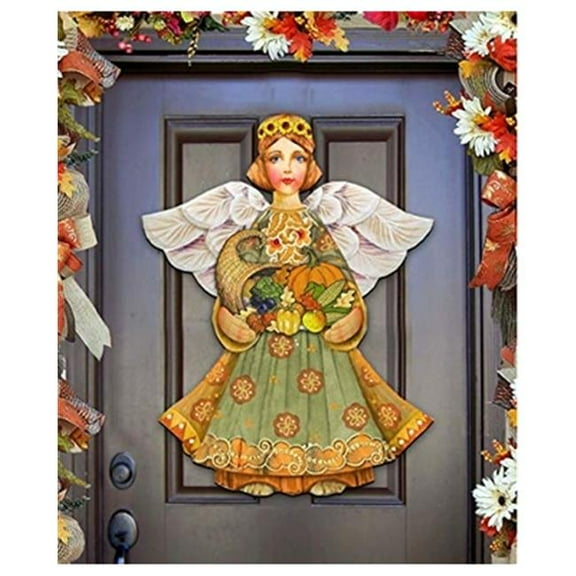 Fall Angel Thanksgiving Door Hanger