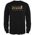 thumbnail image 1 of Fall Apple Cider is Better than Everything Pumpkin Spice Mens Long Sleeve T Shirt Black LG, 1 of 1