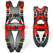 Fall Arrest Safety Harnesses Full Body Protection Red Roofing Harness Construction Harness 5 Point Adjustment Harness Back Padded,arneses de seguridad para construcción ANSI/ASSP Compliant