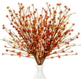 thumbnail image 1 of Fall Artificial Berry Stems 6Pcs Berry Picks Branches Fall Orange Stems Floral Arrangements with Fake Pumpkin for Autumn Thanksgiving Harvest Home Vase Festival Indoor Christmas Decor(Orange), 1 of 5