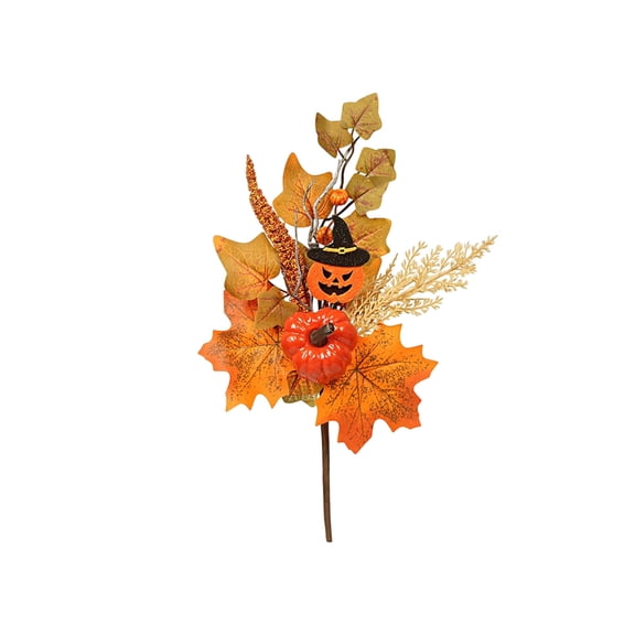 Fall Artificial Maple Leaves Thanksgiving Day Halloween Home Decorations Artificial Maple Leaves Pumpkin Branches