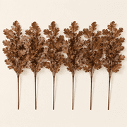 Fall Artificial Oak Leaves Stem Decor 32in, Brown