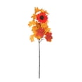thumbnail image 1 of Fall Artificial Plants Stems Indoor In Vase, Faux Autumn Silk Maple Leaves Branches For Home Bedroom Livingroom Office Decoration, Green Yellow Orange-red Fake Leaf For Harvest Festival Décor, 1 of 6