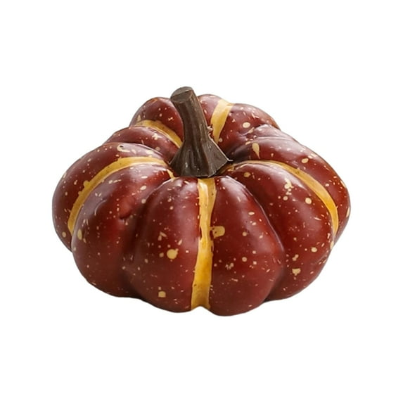 Fall Artificial Pumpkins Harvest Pumpkin Faux Foam Pumpkin for Fall Autumn Season Halloween Thanksgiving Harvest Holiday Festive Tabletop Decoration 4.5x7.5cm Brown