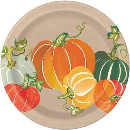 Fall Autumn 'Colorful Pumpkins' Small Paper Plates (8ct)