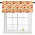 thumbnail image 1 of Fall Autumn Kitchen Curtains Valances for Windows Orange Maple Leaves Window Curtain 54x18 Inch Thanksgiving Harvest Farmhouse Short Rod Pocket Bathroom Treatment 1 Panel for Living Room Bedroom Decor, 1 of 6