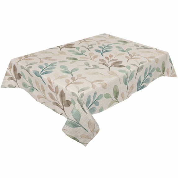 Fall Autumn Leaves Rectangle Tablecloths 54x87,Farmhouse Country Botanical Plant Table Cloth Table Cover Indoor/Outdoor Tabletop Decor for Wedding Holiday Party Dinner Baby Shower