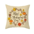 thumbnail image 1 of Fall Autumn Pumpkin Throw Pillow Cover Outdoor Watercolor Pumpkins Pillows Cover Thanksgiving Farmhouse Linen Decorative Cushion Case for Couch Bed Decor, 18X18Inch, 1 of 10