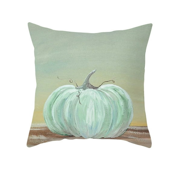 Fall Autumn Pumpkin Throw Pillow Cover Outdoor Watercolor Pumpkins Pillows Cover Thanksgiving Farmhouse Linen Decorative Cushion Case for Couch Bed Decor, 18X18Inch