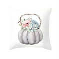 thumbnail image 1 of Fall Autumn Pumpkin Throw Pillow Cover Outdoor Watercolor Pumpkins Pillows Cover Thanksgiving Farmhouse Linen Decorative Cushion Case for Couch Bed Decor, 18X18Inch, 1 of 9
