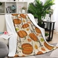 thumbnail image 1 of Fall Autumn Road Pumpkins Blanket,Comfortable Soft Lamb Wool Throw Blanket,All Season,Warm Lightweight Blankets for Sofa Bed Couch Living Room Chair,40"x50", 1 of 4
