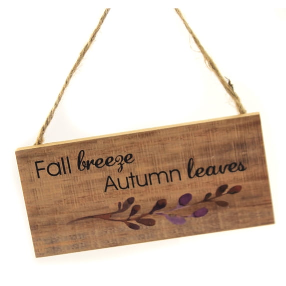 Fall Autumn Serenity Sign Wood Autumn Leaves Greeting Er60177 Breeze