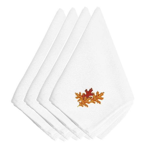 Fall Autumn Spray Embroidered Napkins Set of 4