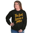 thumbnail image 1 of Fall Autumn The Lord Leaves Lattes Women Plus Size Crewneck Sweatshirt Brisco Brands 2X, 1 of 5