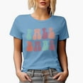 thumbnail image 1 of Fall Babe, Autumn Themed, Groovy Retro Wavy Text Merch Gift, Baby Blue T-Shirt, Large, 1 of 5