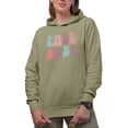 thumbnail image 1 of Fall Babe, Autumn Themed, Groovy Retro Wavy Text Merch Gift, Sand Hooded Sweatshirt or Hoodie, Large, 1 of 5