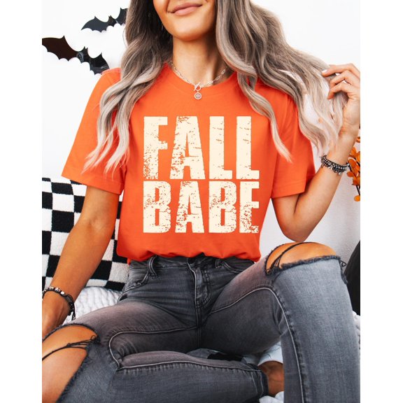 Fall Babe Distressed Season T-Shirt All Size S-3XL