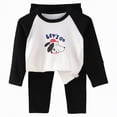 thumbnail image 1 of Fall Baby Boy Clothes Boys Autumn Winter Round Neck Long Sleeve Elastic Waist 6M 9M 12M 2T 3T 4T Everyday Outfit Set 2 PC, 1 of 6