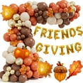 thumbnail image 1 of Fall Balloon Arch Kit, Friendsgiving Balloons with Orange Coffee Brown Sand White Balloons, Pumpkin Maple Leaf Hazelnut Foil Balloon for Fall Friendsgiving Autumn Harvest Birthday Party Supplies, 1 of 6