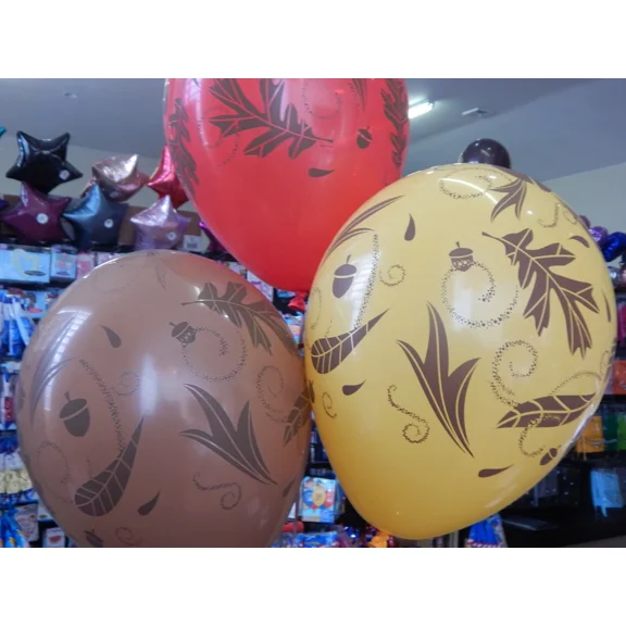 Fall Balloons Leaves Acorns Thanksgiving Decorations Party Supply Fall Decor