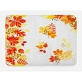 thumbnail image 1 of Fall Bath Mat, Autumn Themed Pattern Chestnut Oak Maple Leaves and Berries Corner Design Elements, Non-Slip Plush Mat Bathroom Kitchen Laundry Room Decor, 29.5 X 17.5 Inches, Multicolor, Ambesonne, 1 of 2