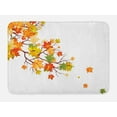 thumbnail image 1 of Fall Bath Mat, Fall Image with Canadian Maple Leaves Botanical Foliage Nature Warm to Cold Effects, Non-Slip Plush Mat Bathroom Kitchen Laundry Room Decor, 29.5 X 17.5 Inches, Yellow Orange, Ambesonne, 1 of 2