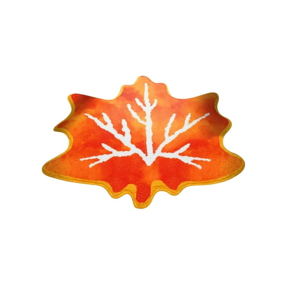 Fall Bathroom Rug, Fall Rug for Bathroom, Maple Leaves Bath Mat, Autumn Pumpkin Decor, Soft Non Slip Bath Mat 16x24 Inches
