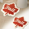 thumbnail image 1 of Fall Bathroom Rugs 15.7*23.6 Inch，Absorbent Non - Slip Machine Washable Cute Bath Mats for Bathroom Maple Autumn Leaf Bath Rugs for Bedroom Floor Showe Home Holiday Decor，Orange White, 1 of 9