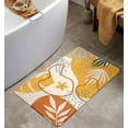 thumbnail image 1 of Fall Bathroom Rugs Cute Yellow Plant Bath Mat Non-Slip Abstract Printed Bath Rug Soft Velvet Machine Washable Boho Floor Mats Autumn Style Aesthetic Design for Bathroom Tub Shower, 20''''x31'''', 1 of 6