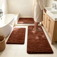 thumbnail image 1 of Fall Bathroom Rugs Set 3 Piece, Small Soft Bath Mats, Soft Absorbent Microfiber Bath Rugs, Non Slip, Quick Dry, Fluffy Bath Rugs for Bathroom Floor Tub Showers, Machine Washable, 1 of 6