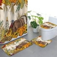 thumbnail image 1 of Fall Bathroom Sets With Shower Curtain And Rugs, Thanksgiving Turkey Shower Curtain Sets With 12 Hooks, Waterproof Fabric Sunflower Autumn Festival Decorations Accessories, 1 of 7