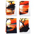 Fall Bathroom Towel Nature Dreamy Watercolor Comfortable Fall Bathroom Decor Handy Sunset
