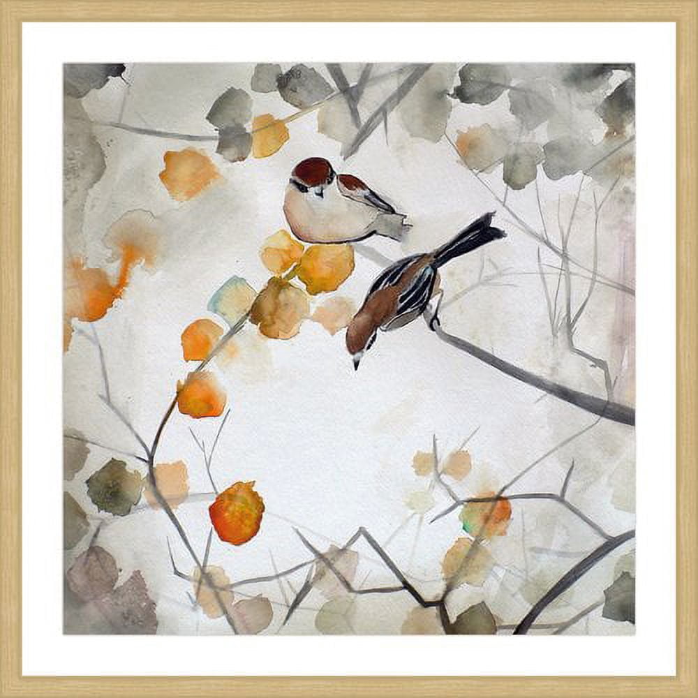 "Fall Birds" Framed Painting Print