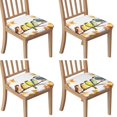 thumbnail image 1 of Fall and Birds Seat Covers for Dining Room Chairs Set Of 4,Stretch Printed Washable Chair Seat Cover with Elastic Ties and Button,Removable Waterproof Couch Cushion Covers, 1 of 6