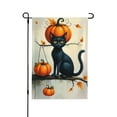 thumbnail image 1 of Fall Black Cat Garden Flag 12.5x18 Double Sided, Small Burlap Welcome Autumn Garden Yard House Flags Pumpkin Thanksgiving Outside Outdoor Decoration (ONLY FLAG)1 Flag, 1 of 5