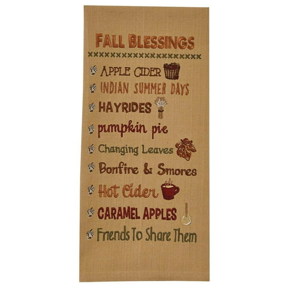 Fall Blessings Embroidered Dishtowels Set of 2 - Park Designs