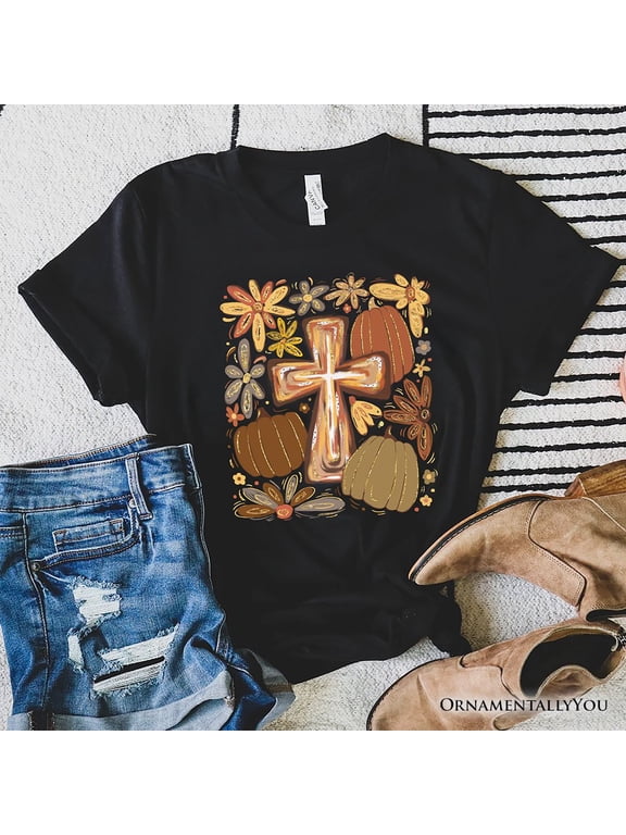 Fall Blessings T-Shirt, Autumn Christian Faith Tee